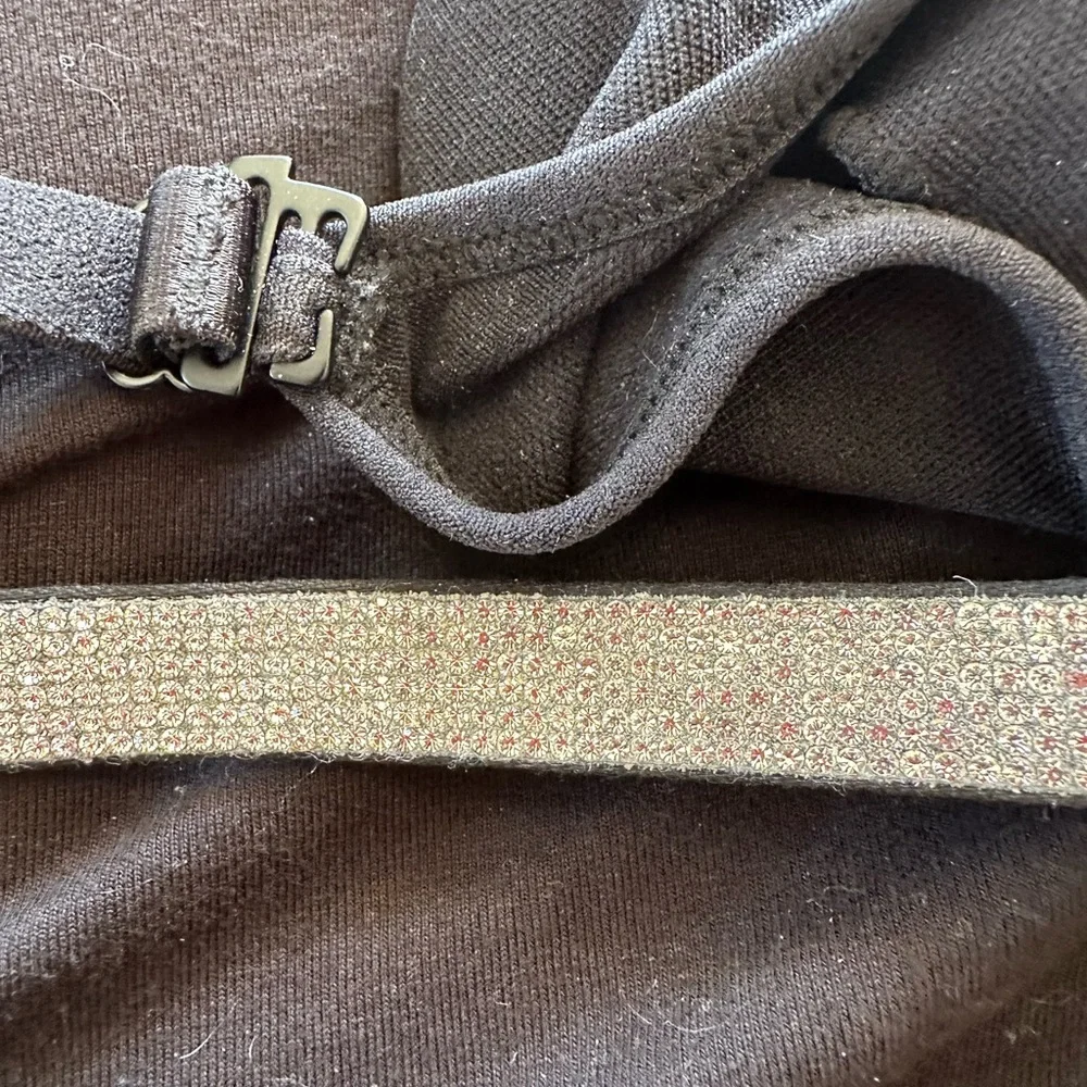 ELEGANT Black Women's Bra with Silver Straps - Picture 6 of 7